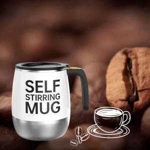 Stir Magic Self-Stirring Stainless Steel Magnetic Mug